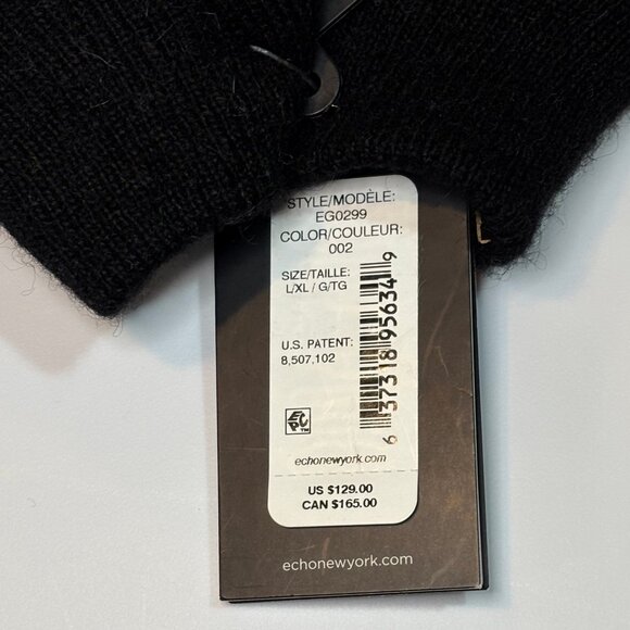 NWT Echo Zip Top Faux Fur Leather Mitten L/XL Black - Picture 6 of 6